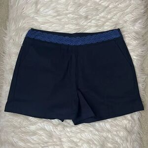 Azulu Dress Shorts with Crochet Appliqué at Waist